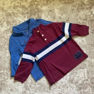 Set of long-sleeved henleys